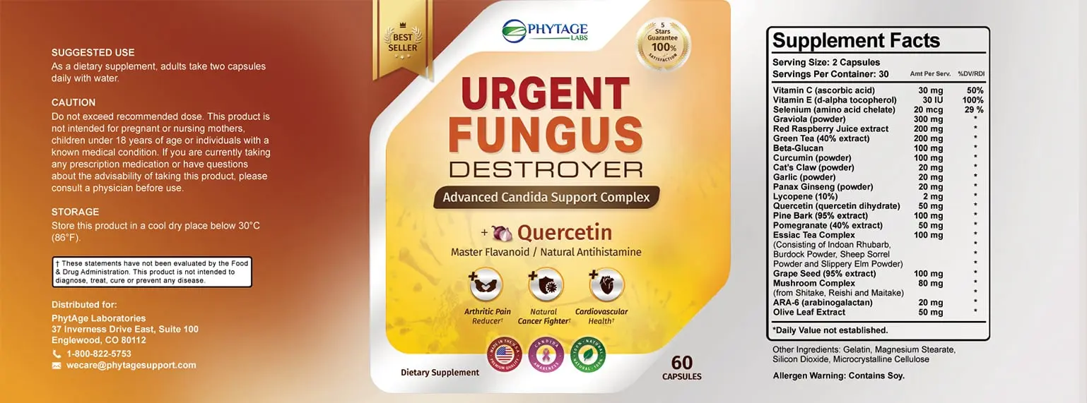 Urgent Fungus Destroyer Supplement Facts